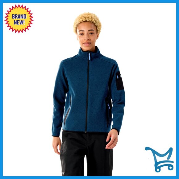 Sweaters - Recycled Fleece Cardigan, Hooded Zipper, Long Sleeve, Durable Midlayer